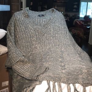 Poncho pullover sweater